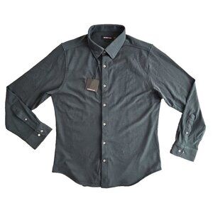 Dstrct & Row Casual Shirt Men's Size XL Hunter Green Long Sleeve Slim Fit NWT